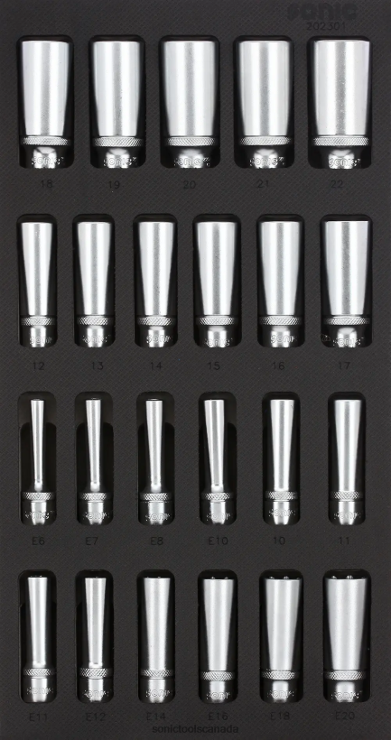 Sonic Deep Socket Set 3/8" Sfs 1/3 23-Pcs Latest F0882J803