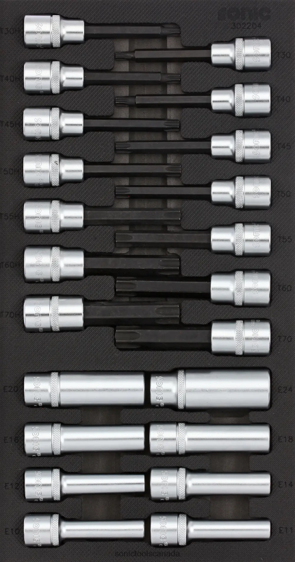 Sonic Socket & Socketbit Set 1/2" Sfs 1/3 22-Pcs Reliable F0882J830