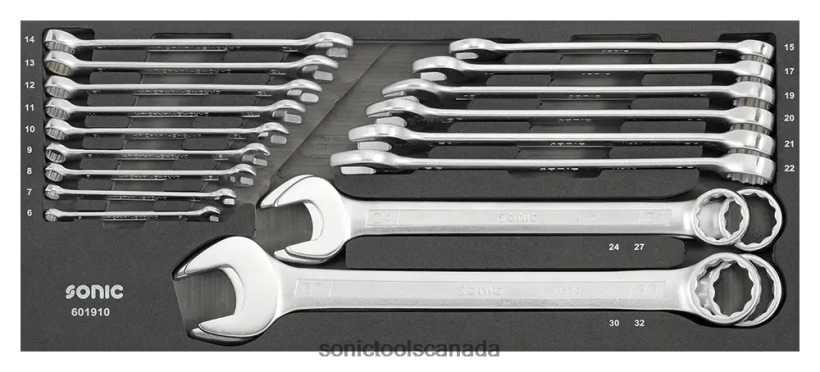 Sonic Combination Wrench Set Toolbox 4730434 19-Pcs (Motorcycle) Practical F0882J195