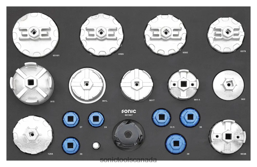 Sonic 19Pcs Aluminum Oil Filter Cup Wrench Set Sfs Latest F0882J221