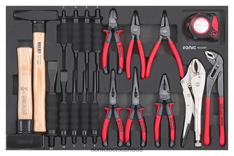 Sonic Chisel Hammer & Pliers Set Sfs 22-Pcs Practical F0882J235