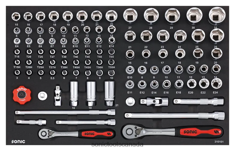 Sonic Combination Set 3/8" & 1/2" Sfs 101-Pcs Practical F0882J849