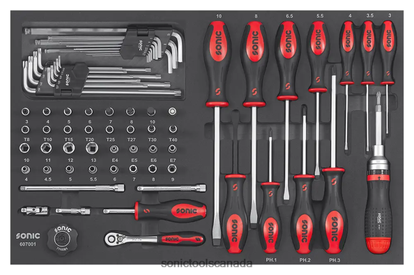 Sonic Eva 70Pc 1/4" Screwdriver Set (S) Reliable F0882J862