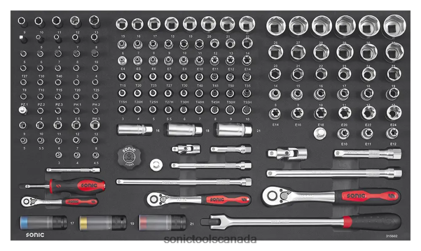 Sonic Ejumbo 156Pc 1/4"&3/8"&1/2" Set Practical F0882J243