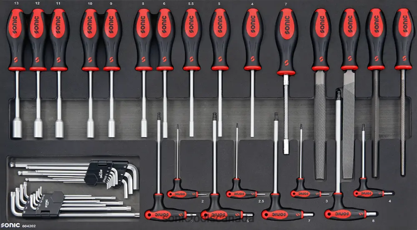 Sonic Hex Nut And Key Grip Set Sfs 42-Pcs Classic F0882J250