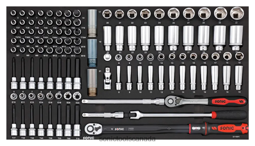 Sonic Socket Set 1/2" Sfs 118-Pcs Practical F0882J917