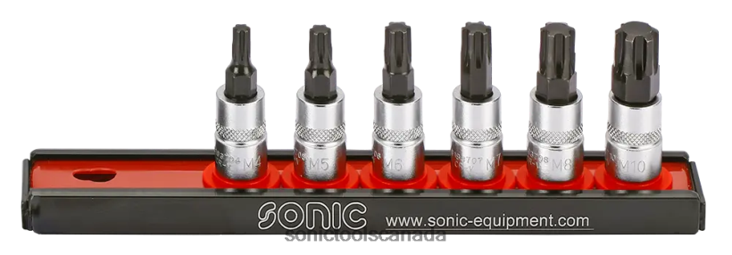 Sonic Bit Socket Set 1/4" Ribe On Rail 6-Pcs Practical F0882J371