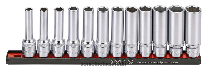 Sonic Deep Socket Set On Rail 1/2" 12Pcs Latest F0882J329