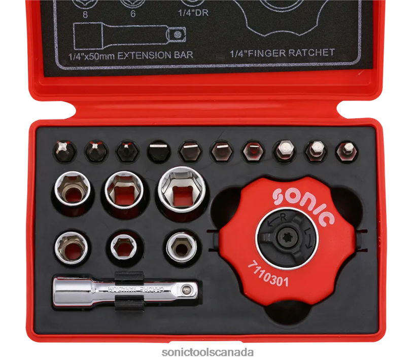 Sonic Disc Ratchet Set 1/4" 19-Pcs Classic F0882J330