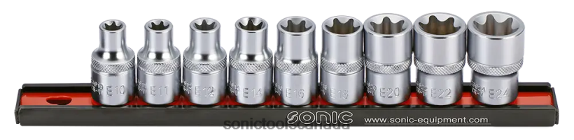 Sonic Socket 1/2" Tx-E Set On Rail 9-Pcs Latest F0882J939