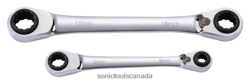 Sonic 4-In-1 Ratcheting Wrench Set In Pouch 2-Pcs Practical F0882J335