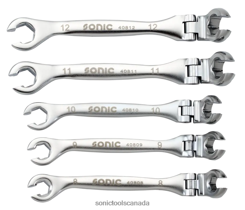 Sonic Flexible Flare Nut Wrench Set 5-Pcs Reliable F0882J344