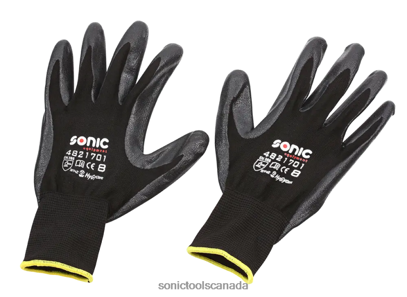 Sonic Nitrile Coated Glove Pair Nylon Liner Size 8 (M) Latest F0882J717