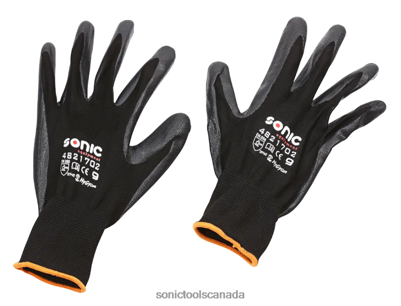 Sonic Nitrile Coated Glove Pair Nylon Liner Size 9 (L) Classic F0882J718